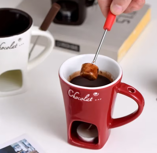 Keramik Schokoladen Fondue Tasse