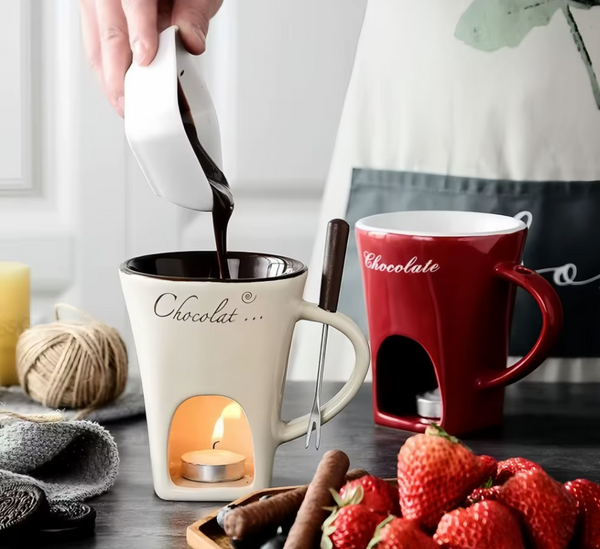 Keramik Schokoladen Fondue Tasse
